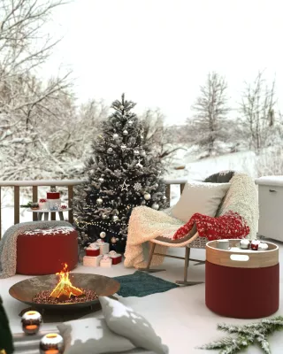 Bild: Ganzjahresmöbel für den Garten: Stil, Komfort und Robustheit im Winterwunderland