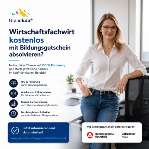 Bild: Wirtschaftsfachwirt kostenlos mit Bildungsgutschein absolvieren und danach einen MBA starten!