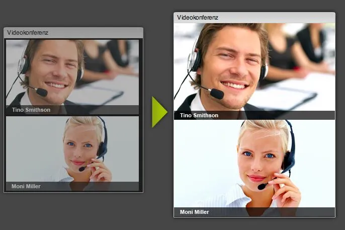Bild: Optimierte Videodarstellung mit der neuen Spreed Version 5.7