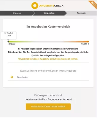 Der neue "AngebotsCheck" der DAA bewertet Photovoltaik Angebotspreise mit Hilfe eines neuronalen Netzwerkes Bild: Der neue "AngebotsCheck" der DAA bewertet Photovoltaik Angebotspreise mit Hilfe eines neuronalen Netzwerkes