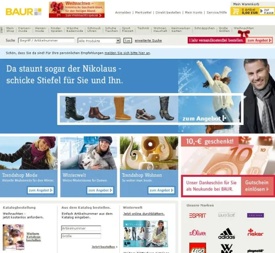 Bild: BAUR Kunden können nun auch mit Paypal bezahlen