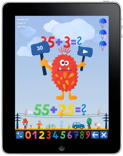 Bild: Spielspaß zu Weihnachten: Mathe mit Fallschirm – eine iPad-App für die ganze Familie