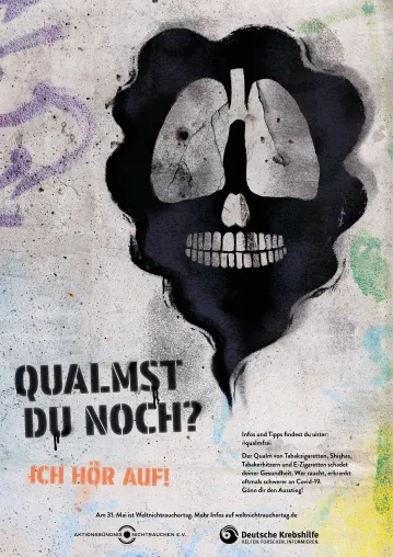 Weltnichtrauchertag 2021: Qualmst du noch? - ABNR motiviert zum Rauch- und Nikotinstopp Bild: Weltnichtrauchertag 2021: Qualmst du noch? - ABNR motiviert zum Rauch- und Nikotinstopp