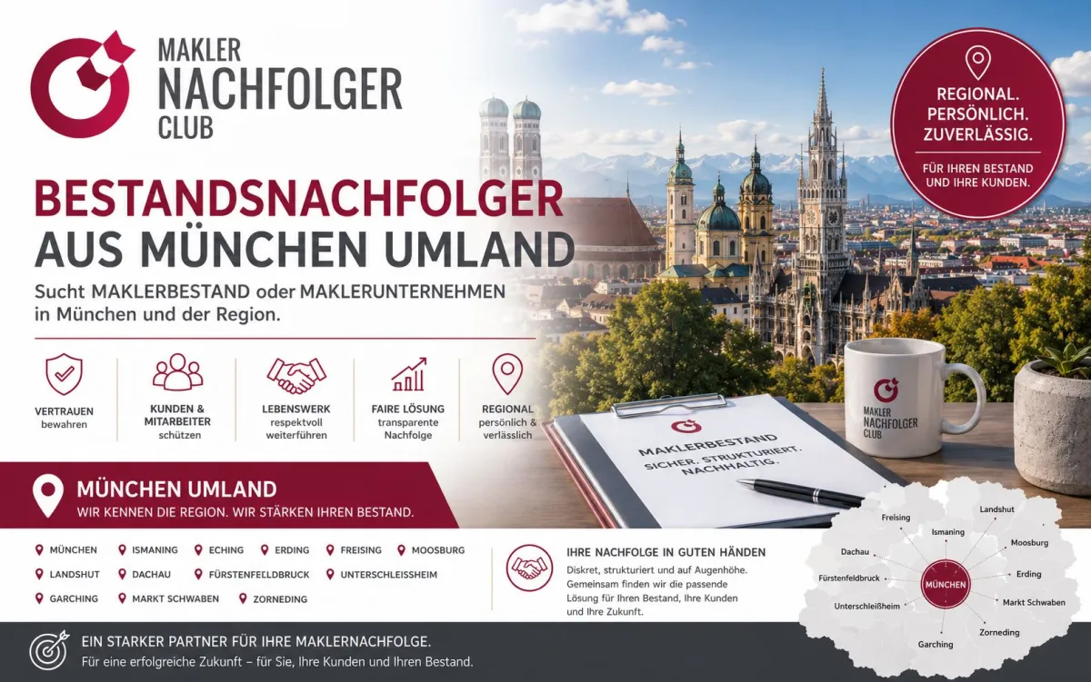 Maklerbestand verkaufen München Umland Nachfolge sichern