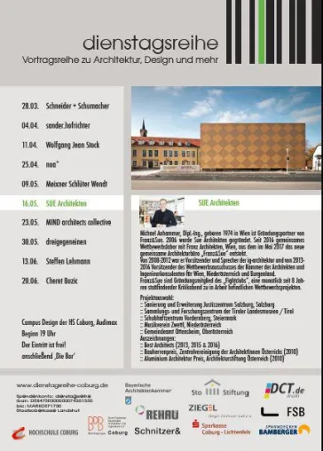 Bild: dienstagsreihe | SUE Architekten | 16. Mai 2017