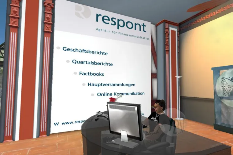 Bild: respont - Erste Agentur für Finanzkommunikation in Second Life