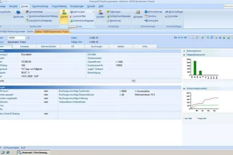 Bild: CeBIT - Web-basierte Software für Rechnungswesen und Controlling Diamant/3 mit alternativer Windows-Oberfläche