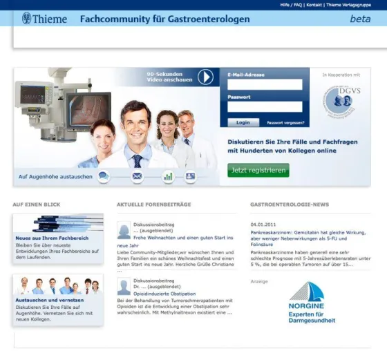 Bild: Neue Online-Fachcommunity für Gastroenterologen