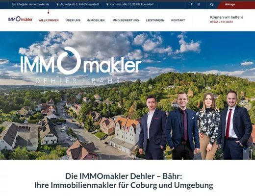 Bild: Erfolgreicher Immobilienmakler für Coburg: Die IMMOmakler Dehler - Bähr