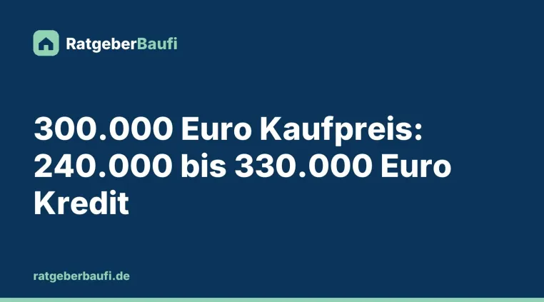 Wie viel Kredit für eine Immobilie für 300.000 Euro nötig ist und was die Bank prüft Bild: Wie viel Kredit für eine Immobilie für 300.000 Euro nötig ist und was die Bank prüft