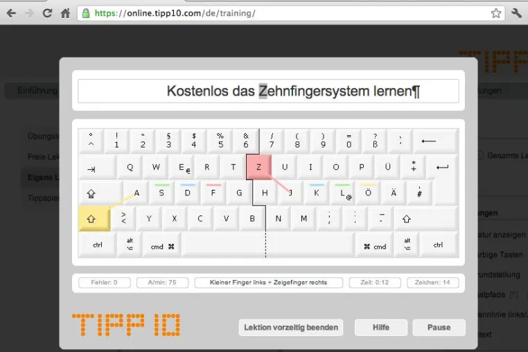 Bild: Neu: TIPP10 Online - Tastschreibtraining mit TIPP10 jetzt auch direkt im Browser