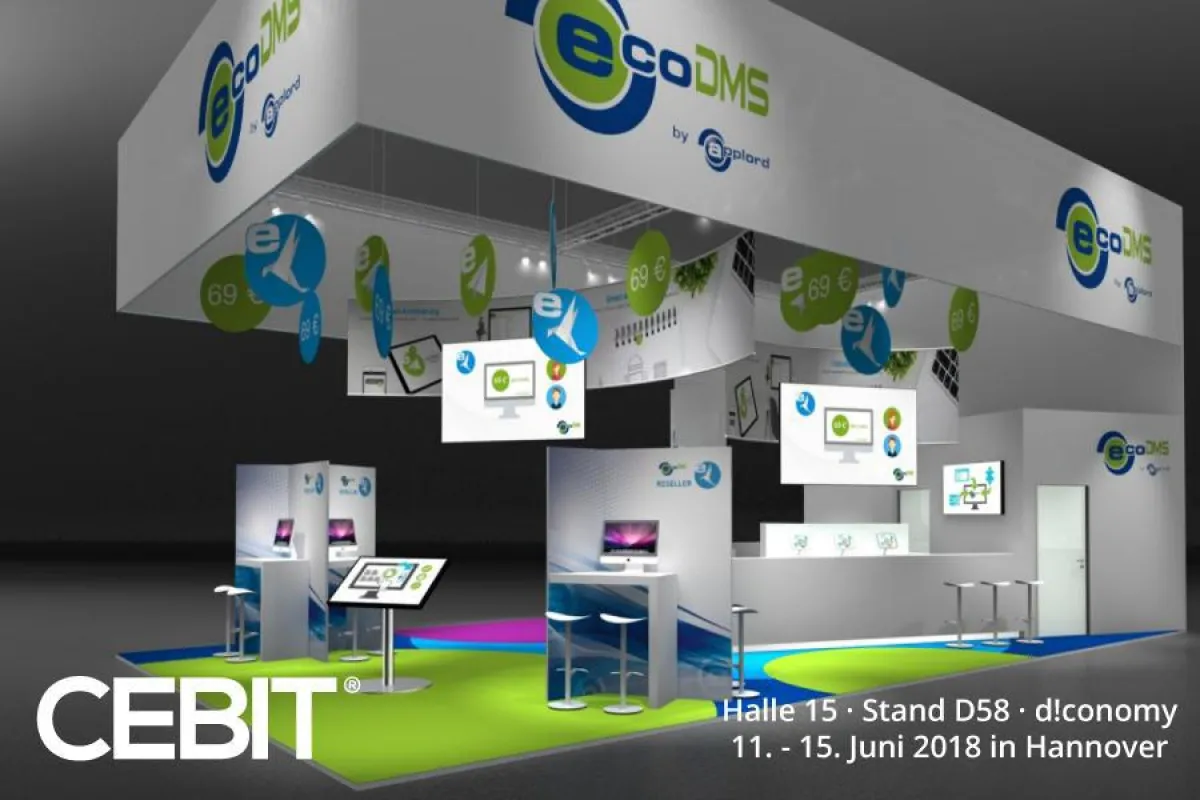 ecoDMS präsentiert zusammen mit zertifizierten Resellern auf der CEBIT 2018 Digitalisierung 2.0