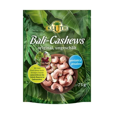 Bild: Mit Nüssen Gutes tun – Produktinnovation KLUTH Bali-Cashews