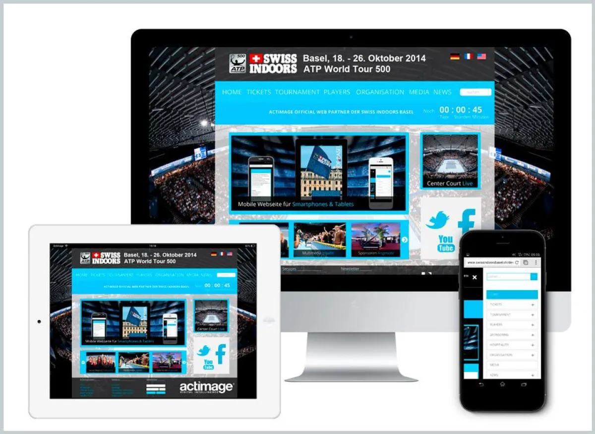 Actimage ist Official Web Partner der Swiss Indoors Basel