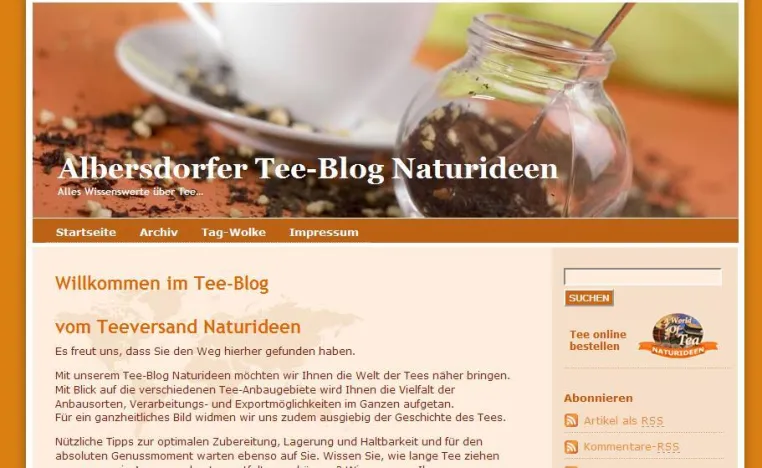 Bild: Ganz neu im Netz, der Blog für alle Tee-Interessierte