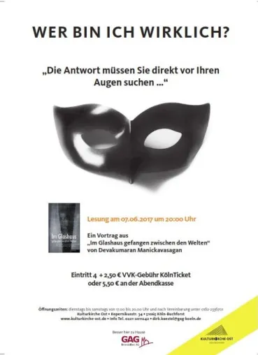 Im Glashaus gefangen zwischen den Welten Lesung, die uns alle angeht Bild: Im Glashaus gefangen zwischen den Welten Lesung, die uns alle angeht