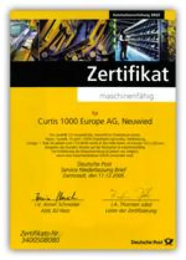 Feierliche Zertifikatsübergabe bei der Deutschen Post Bild: Feierliche Zertifikatsübergabe bei der Deutschen Post