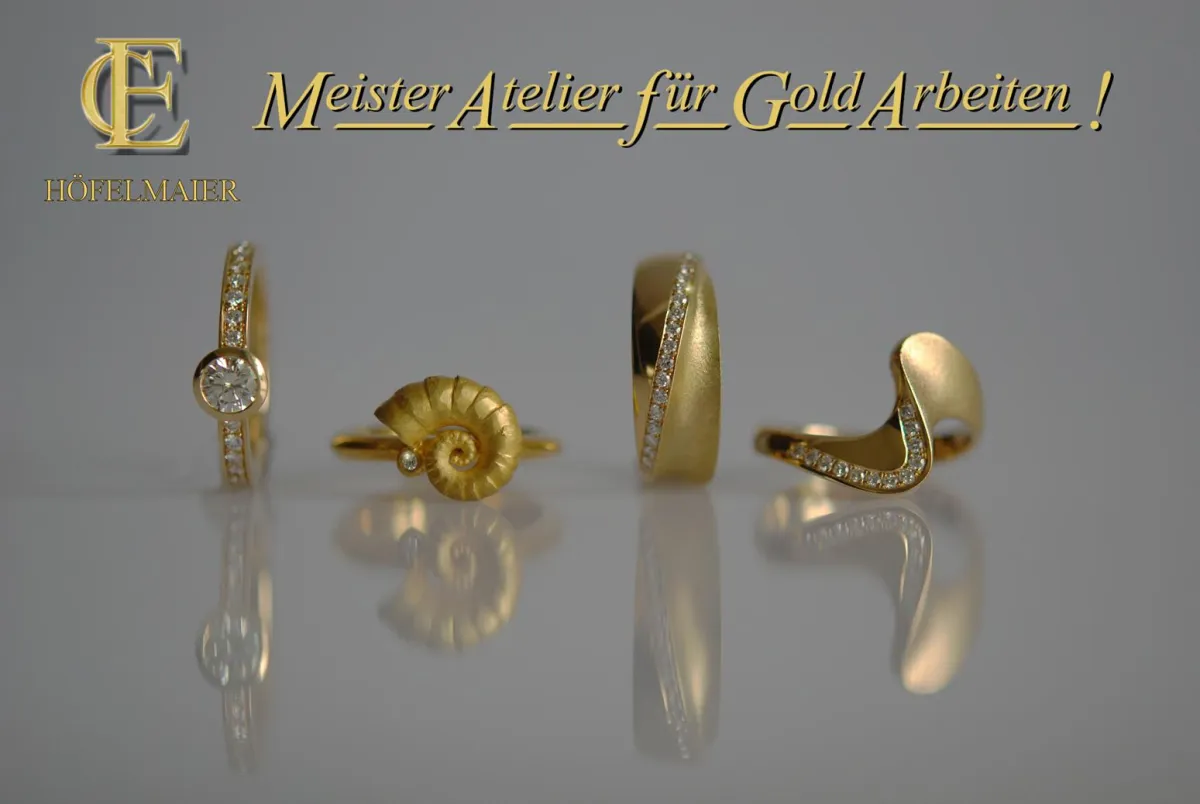 Goldschmuck höchster Qualität und edlem Design vom Goldschmiede-Atelier EC Höfelmaier