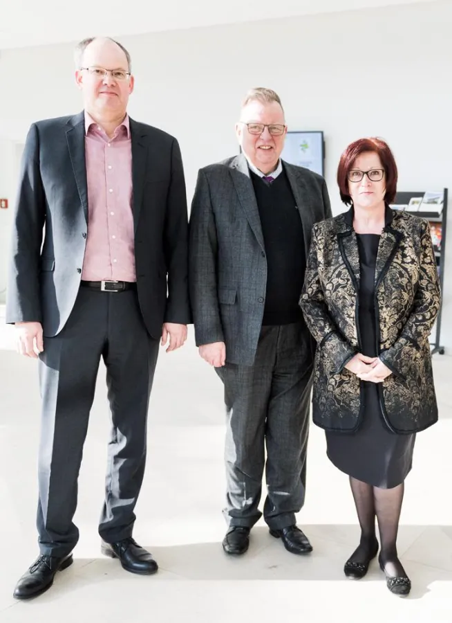 Begrüßung durch Hausherr Dr. Ambrée und Geschäftsführer Dr. Strätling.