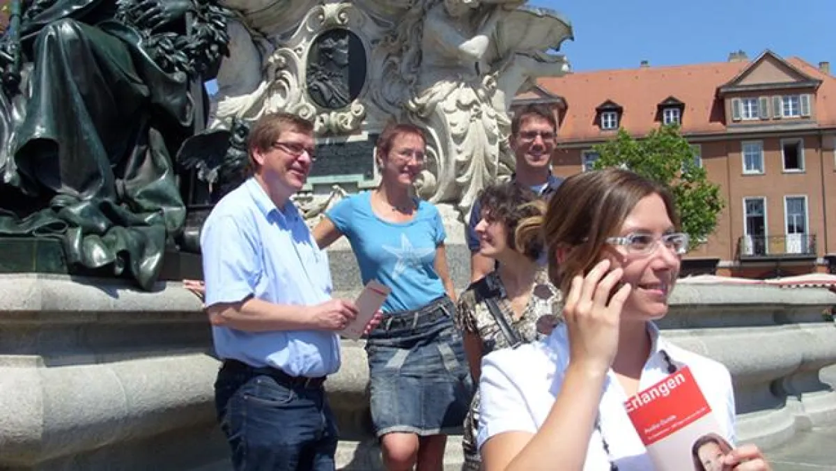 Per Telefonanruf die Stadt Erlangen entdecken