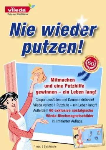 Bild: Weinheimer Markenartikelhersteller Vileda startet zum 60. Geburtstag bundesweite Gewinnaktion