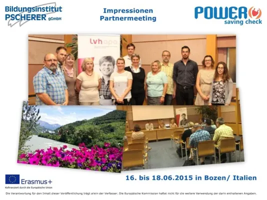 Power Saving Check – 3. Partnermeeting in Italien Bild: Power Saving Check – 3. Partnermeeting in Italien