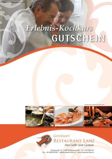 Gutscheine für Kochkurse - Gourmet-Erlebnis im Allgäu Bild: Gutscheine für Kochkurse - Gourmet-Erlebnis im Allgäu