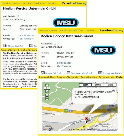 Main-Echo Online-Branchenführer startet mit MSUyellow Bild: Main-Echo Online-Branchenführer startet mit MSUyellow