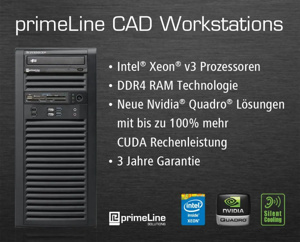 primeLine CAD Workstations mit neuer PNY Nvidia Quadro Generation sind ab sofort verfügbar.