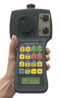 Neues Funkhandrad HBG 410-RF für Heidenhain Steuerungen Bild: Neues Funkhandrad HBG 410-RF für Heidenhain Steuerungen
