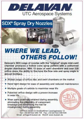 Bild: Delavan-Düsen Spray Technologies auf der POWTECH 2017 in Nürnberg: Düsen-Technik seit 1935"