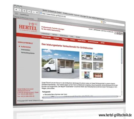 Übersichtlich und informativ: Hertel Grilltechnik mit neuer Website Bild: Übersichtlich und informativ: Hertel Grilltechnik mit neuer Website