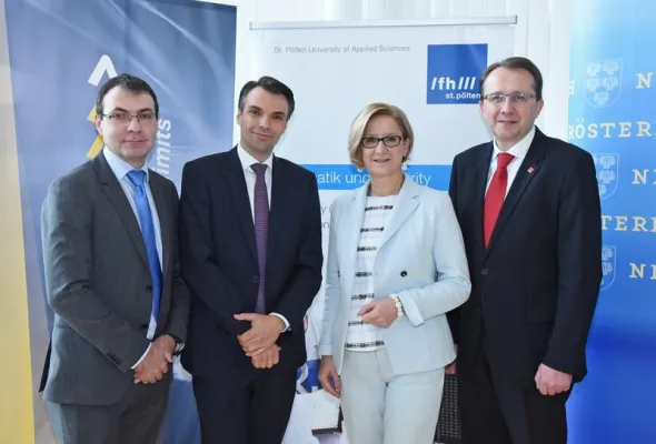 Bild: Austria IT Security Hub. Neues IT-Security-Kompetenzzentrum für Datensicherheit an FH St. Pölten