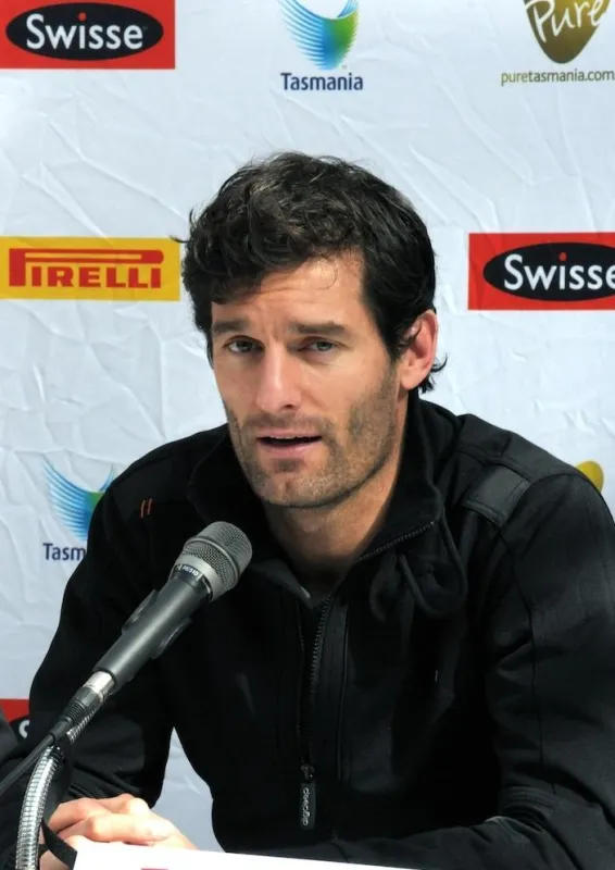 Mark Webber bei der Pressekonferenz