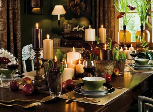 Bild: Segensreiche Kerzendeko zum Erntedankfest