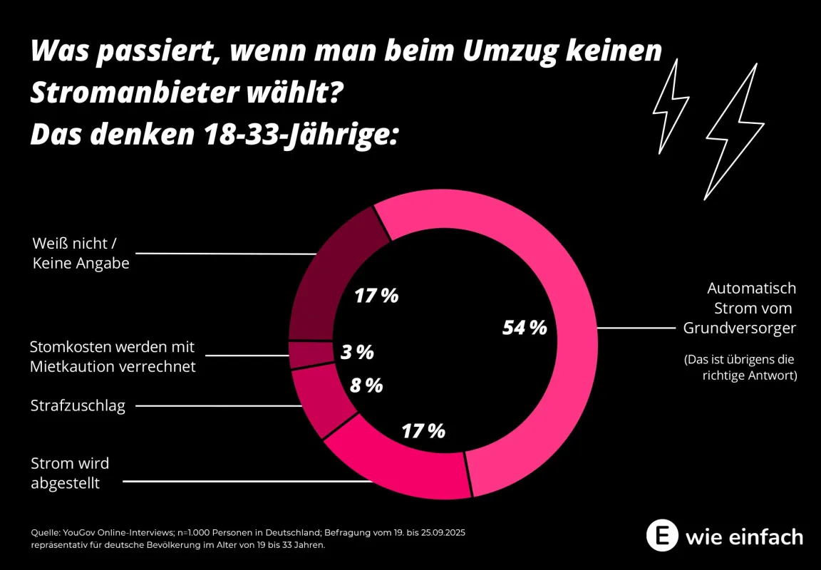 E WIE EINFACH-Studie: Junge Generation fürchtet Stromausfall bei Umzug (© E WIE EINFACH)