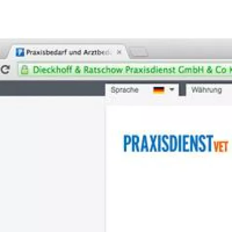 Bild: Erweitertes SSL-Zertifikat: Bei Praxisdienst-VET jetzt noch sicherer einkaufen