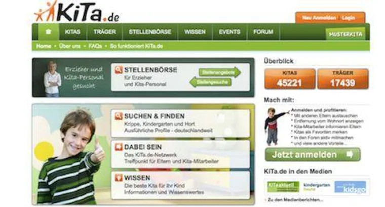 Bild: KiTa.de: Onlineportal für Eltern auf der Suche nach Kindergarten, Kita und Kinderkrippe