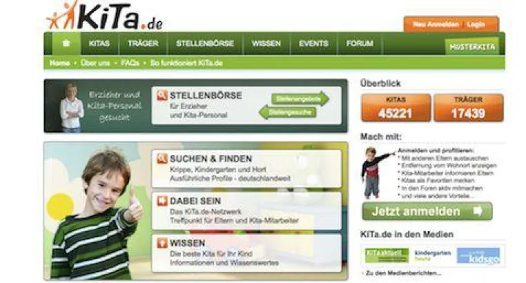 KiTa.de: Onlineportal für Eltern auf der Suche nach Kindergarten, Kita und Kinderkrippe Bild: KiTa.de: Onlineportal für Eltern auf der Suche nach Kindergarten, Kita und Kinderkrippe