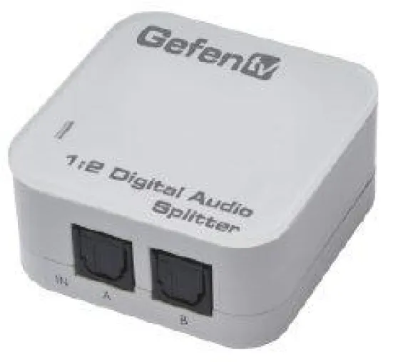 Digital Audio Splitter verteilt digitale Audiosignale aus einer Quelle auf zwei separate Empfänger Bild: Digital Audio Splitter verteilt digitale Audiosignale aus einer Quelle auf zwei separate Empfänger