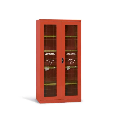Technische Merkmale des Sicherheitsschrankes für PSA und Feuerschutzausrüstung von FAMI Storage Systems Bild: Technische Merkmale des Sicherheitsschrankes für PSA und Feuerschutzausrüstung von FAMI Storage Systems