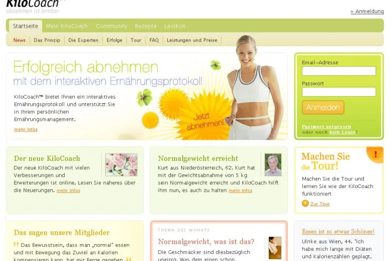 Neue und verbesserte Programmversion online: Leichter abnehmen mit KiloCoach Bild: Neue und verbesserte Programmversion online: Leichter abnehmen mit KiloCoach