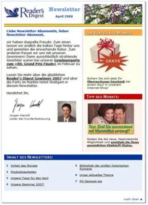 eCircle gewinnt Etat von Reader’s Digest für Email-Versandlösung Bild: eCircle gewinnt Etat von Reader’s Digest für Email-Versandlösung