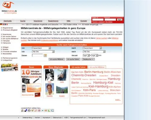 Bild: Mitfahrzentrale.de feiert ihren 10. Geburtstag