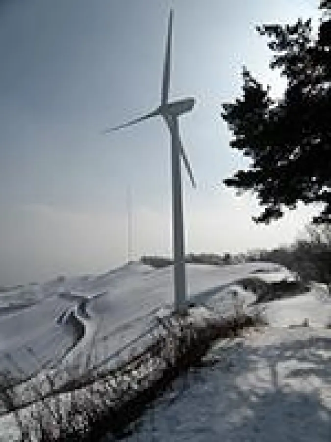 Windpark in Daegilee, Südkorea