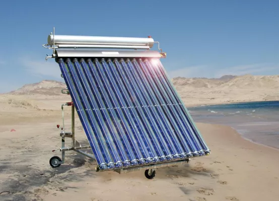 Bild: Katastrophen rücken das Problem Trinkwasserversorgung in den Vordergrund - HelioTech bietet mobile Solarlösung