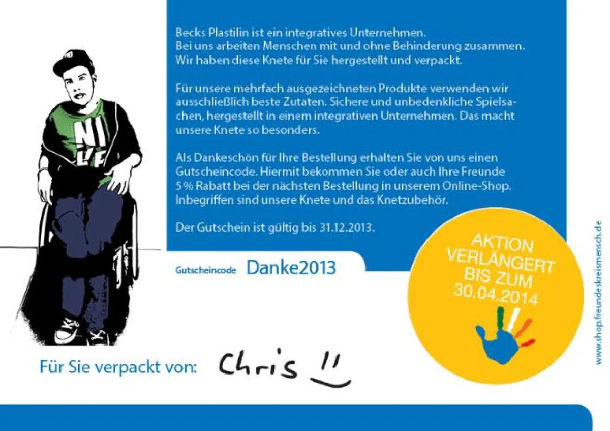 Becks Plastilin - Rabatt-Aktion verlängert