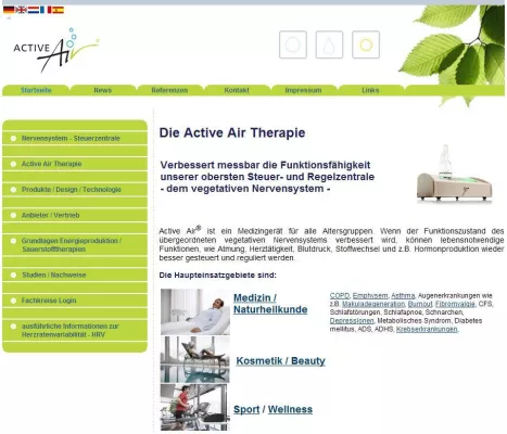 Bild: Relaunch des Internetauftritts der Active Air® -Therapie