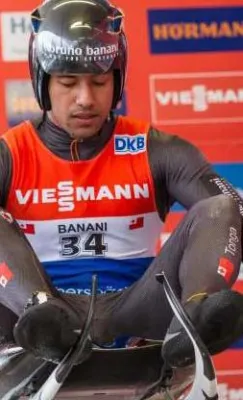 Bild: Bruno Banani: bester Rennrodler von ganz Tonga