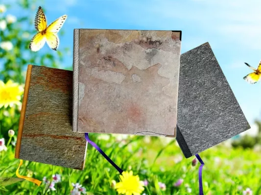 Bild: PINORAMA präsentiert die neue Frühjahrskollektion handgefertigter Notizbücher mit echtem Schiefereinband